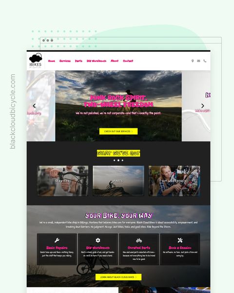 Black Cloud Bikes Featured Website