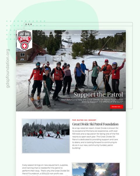 Great Divide Ski Patrol Foundation Featured Website