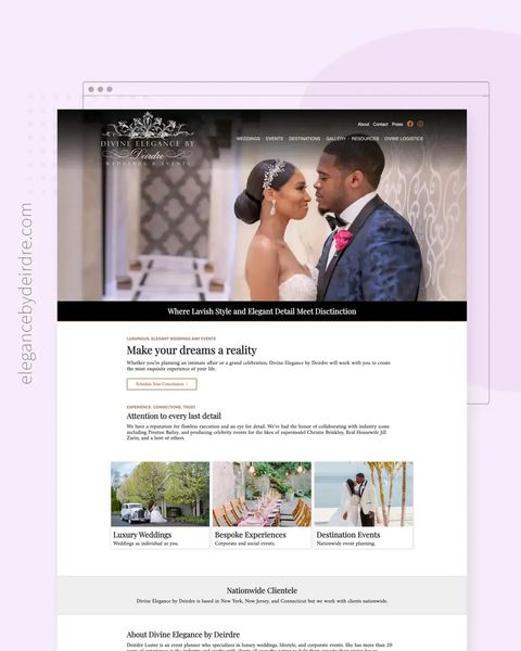 Divine Elegance Featured Website