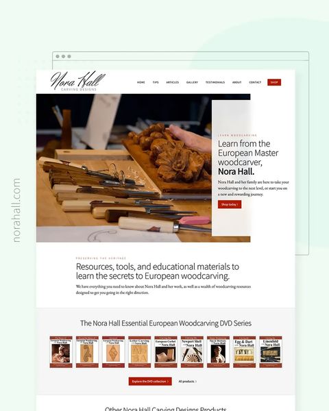 Nora Hall Featured Website