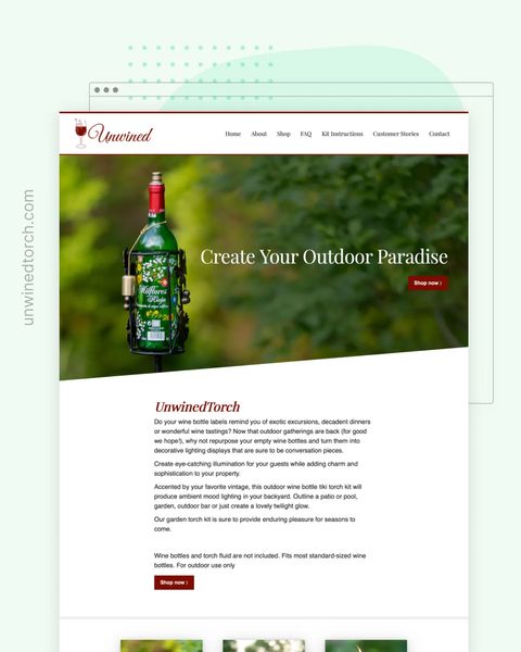 Unwined Torch Featured Website