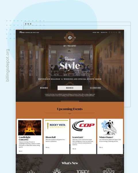 Billings Depot Featured Website