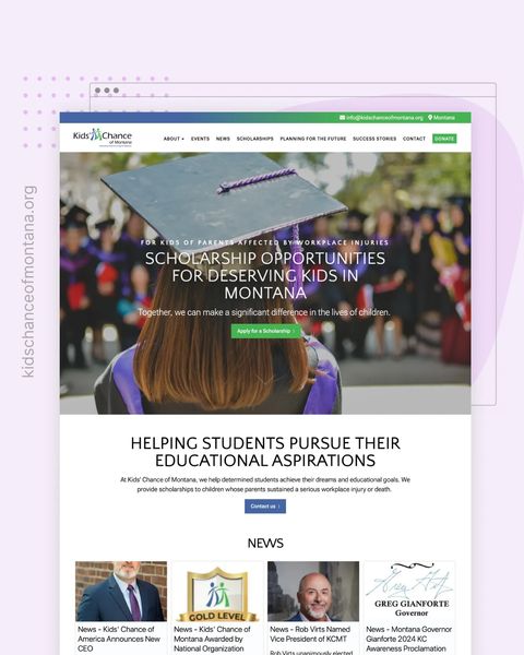 Kids' Chance of Montana Featured Website