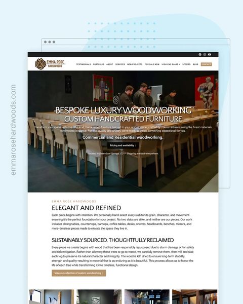Emma Rose Hardwoods Featured Website