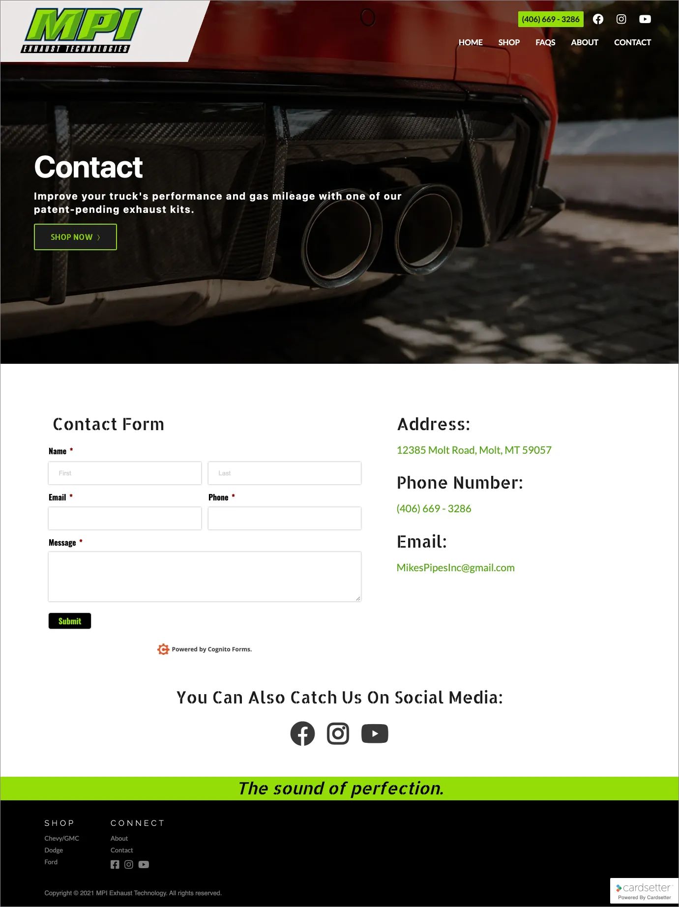 The contact us page go beyond a boring form!