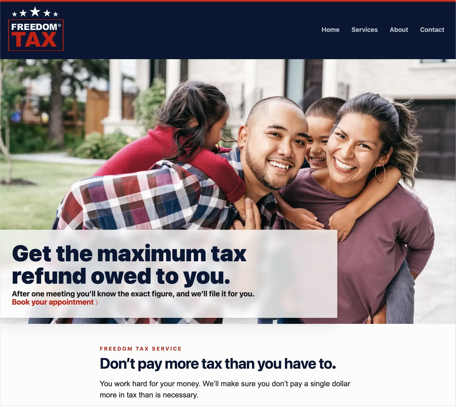 website key benefit statement example from freedom tax