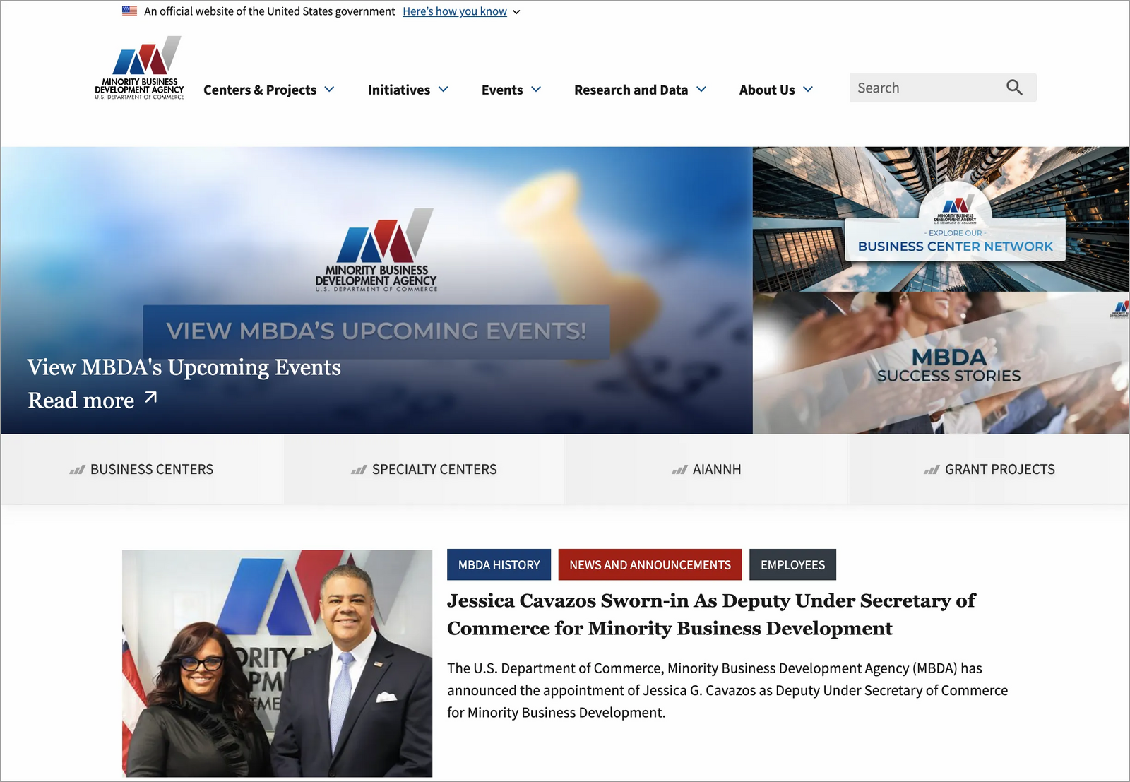 minority business development agency website