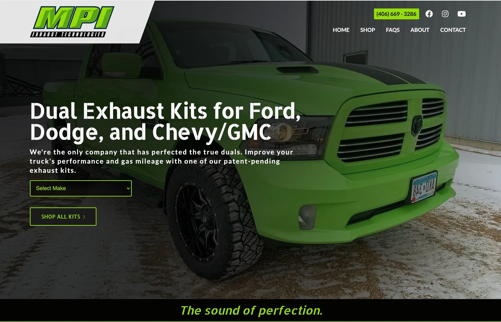 key benefit statement example on MPI Exhaust website